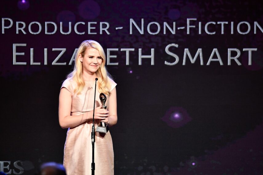 Elizabeth Smart speaks onstage at the 43rd Annual Gracie Awards at the Beverly Wilshire Four Seasons Hotel