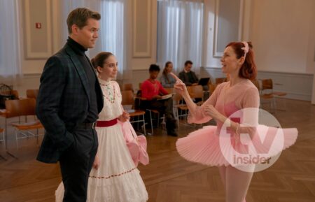 Andrew Rannells and Carrie Preston in 'Elsbeth' Season 3 Episode 10