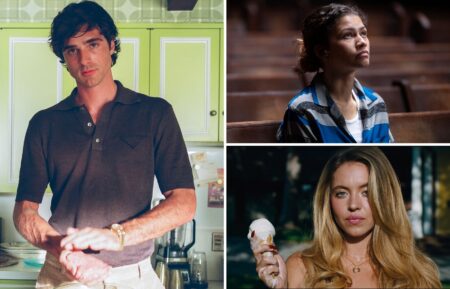 Jacob Elordi, Zendaya, and Sydney Sweeney in 'Euphoria' Season 3