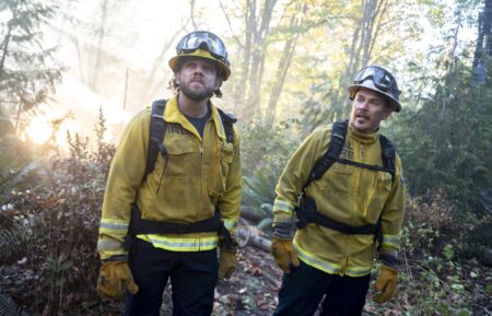 Max Thieriot as Bode Leone and Kevin Alejandro as Manny Perez — 'Fire Country' Season 4 Episode 9 