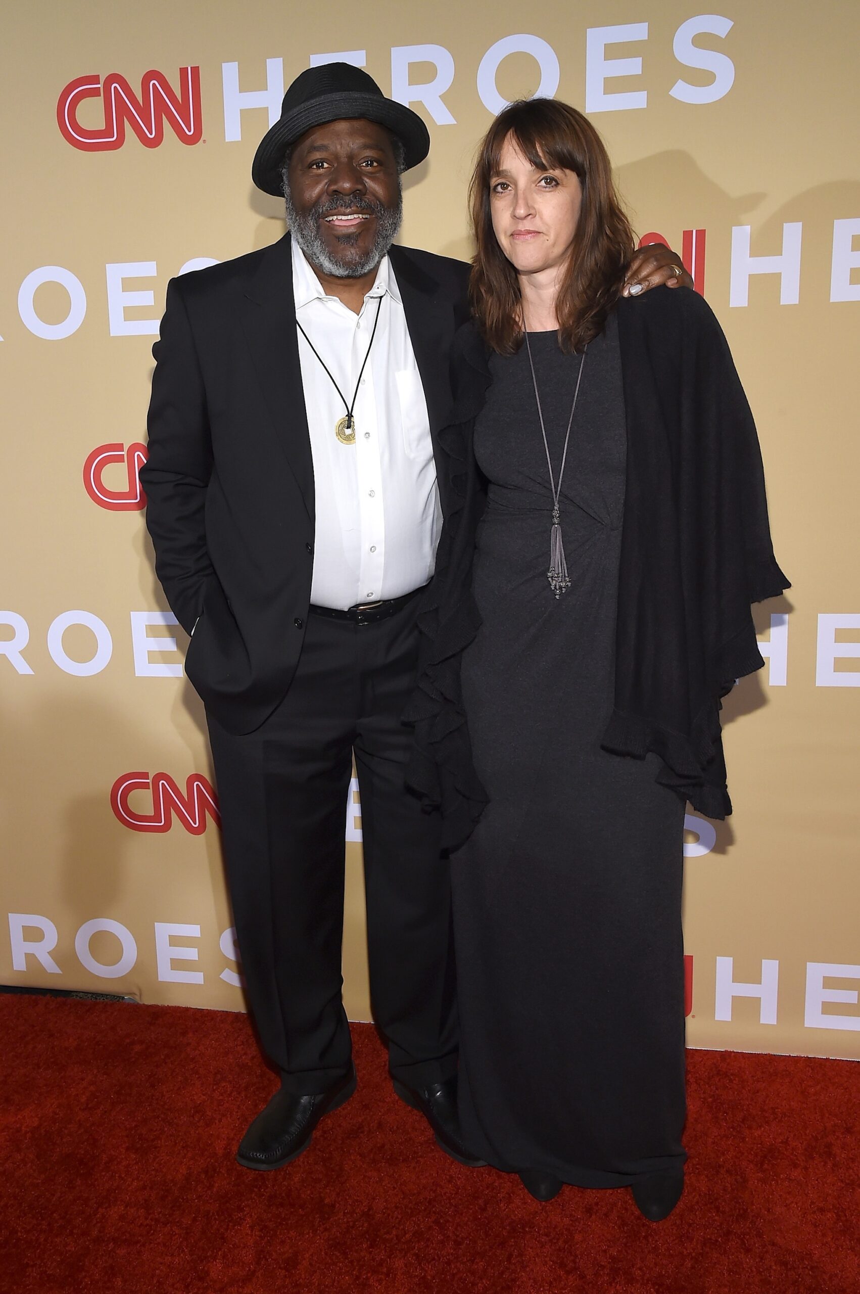 Frankie Faison and his wife Samantha attend the '2015 CNN Heroes: An All-Star Tribute' at American Museum of Natural History on November 17, 2015 in New York City.