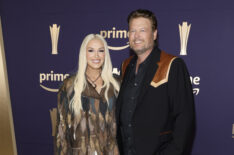 Gwen Stefani and Blake Shelton attend the 59th Academy of Country Music Awards