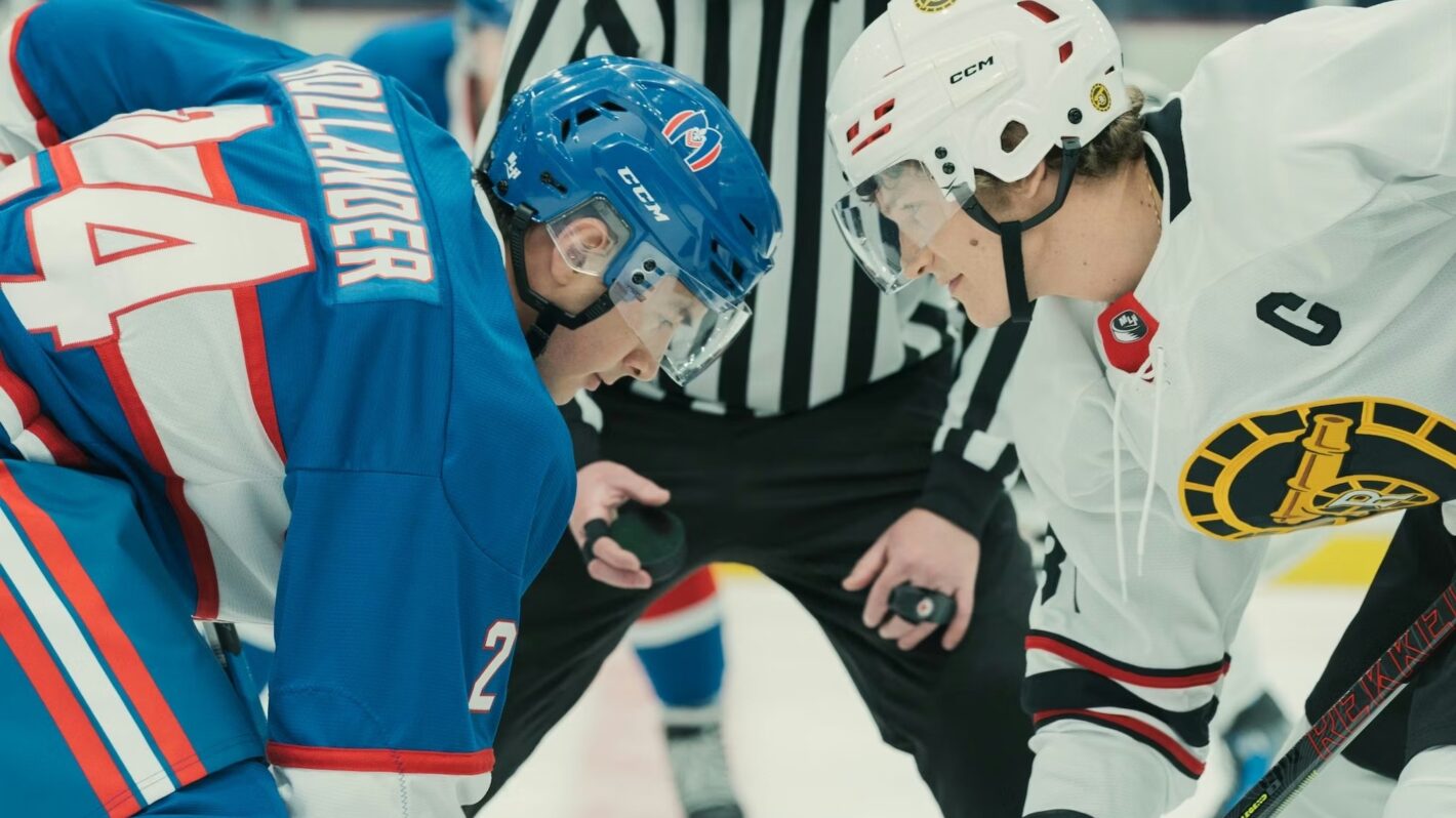 Connor Storrie and Hudson Williams in 'Heated Rivalry'