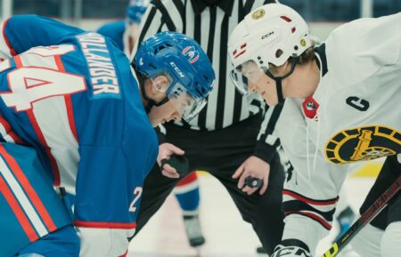 Connor Storrie and Hudson Williams in 'Heated Rivalry'