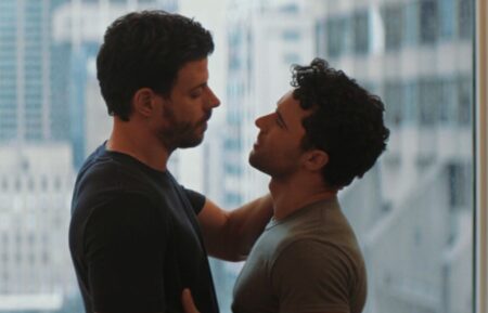 Francois Arnaud and Robbie G.K. as Scott and Kip in 'Heated Rivalry'
