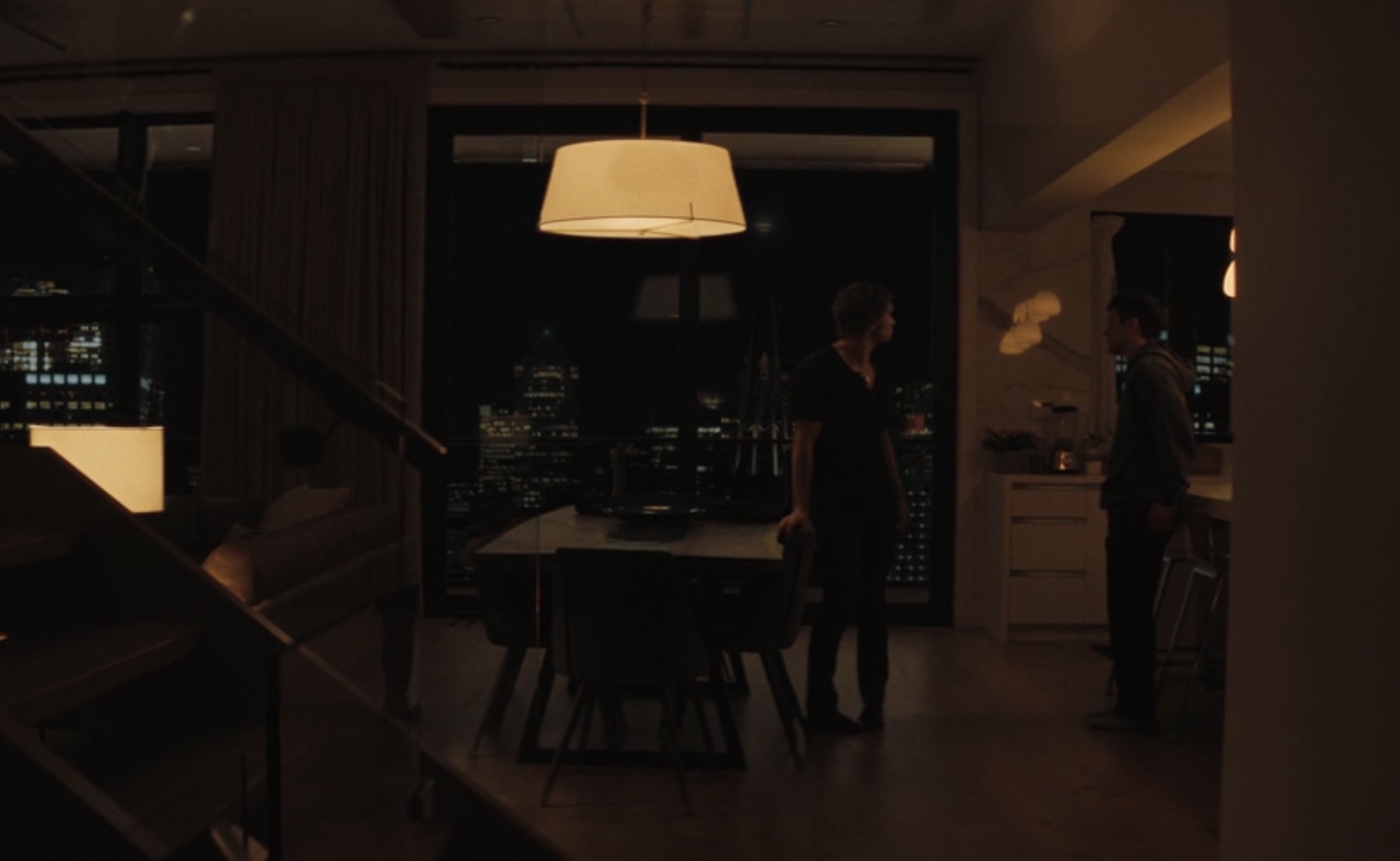 Shane and Ilya in Shane's apartment in 'Heated Rivalry' Season 1 Episode 2