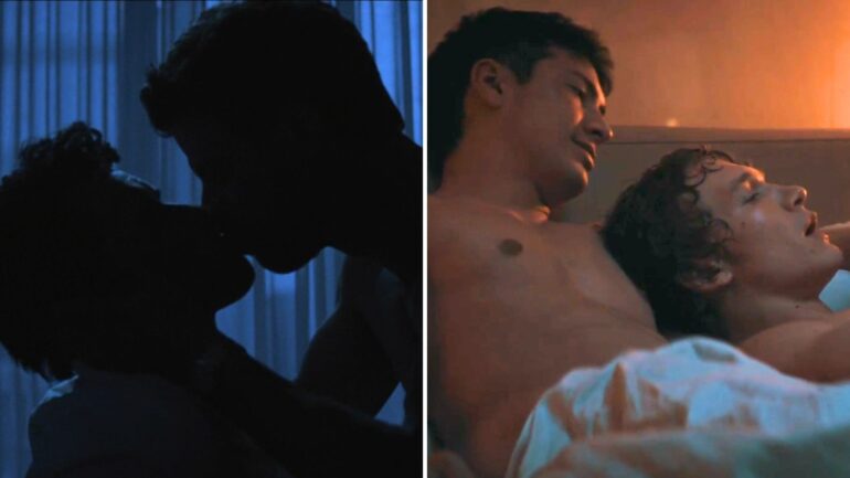 Francois Arnaud and Robbie G.K., Hudson Williams and Connor Storrie in 'Heated Rivalry'