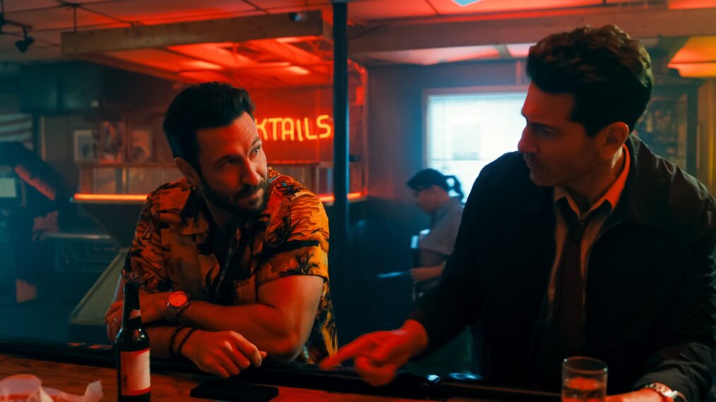 Pablo Schreiber as Richard and Jon Bernthal as Detective Jack Harper — 'His & Hers'