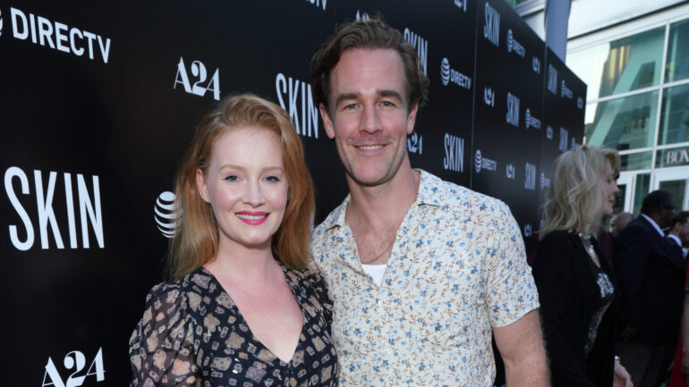 James Van Der Beek (R) and Kimberly Van Der Beek attend the LA Special Screening Of A24's 'Skin'
