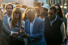 Laura Dern as Liz, George Clooney as Jay Kelly and Adam Sandler as Ron Sukenick in 'Jay Kelly'