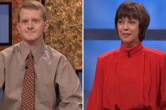 Ken Jennings and Nancy Zerg on Jeopardy!' in 2004