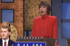 Ken Jennings and Nancy Zerg on Jeopardy!' in 2004