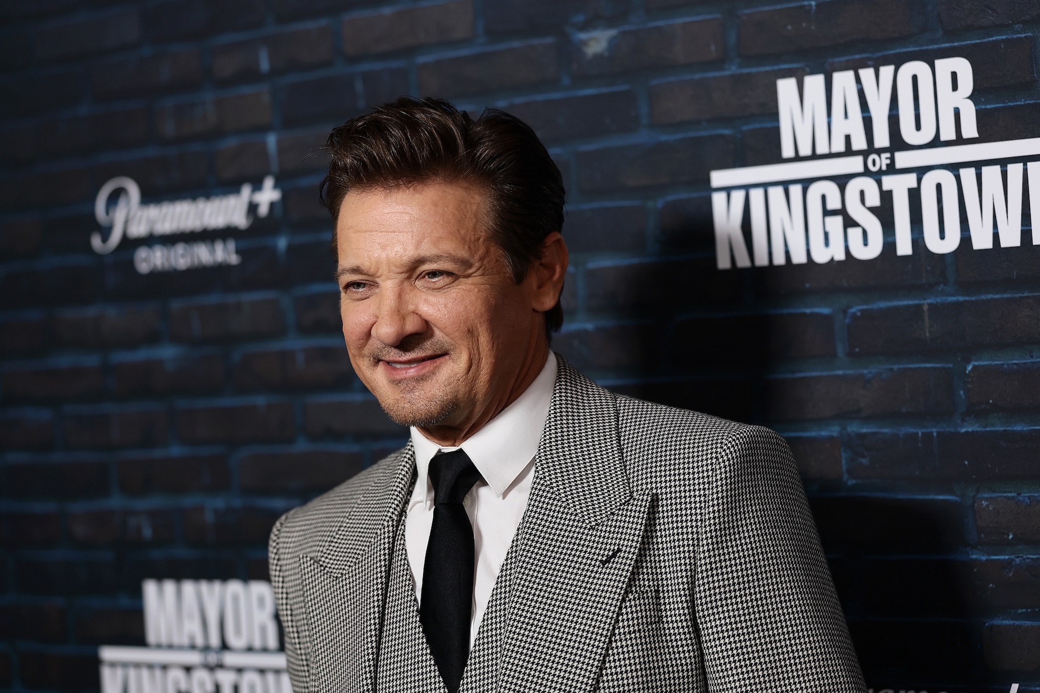 Jeremy Renner attends a screening of Mayor of Kingstown Season 4 in NY at Crosby Hotel on October 21, 2025 in New York City.