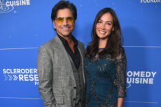 John Stamos and Caitlin McHugh attend Cool Comedy Hot Cuisine Benefitting The Scleroderma Research Foundation at Fairmont Century Plaza on October 29, 2024 in Los Angeles, California