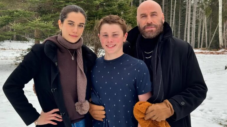John Travolta with Kids Ella and Ben