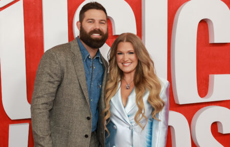 Jordan Davis and Kristen O'Connor Davis attend the 2024 CMT Music Awards