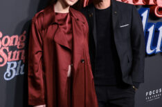 Nicole Brydon Bloom and Justin Theroux attend the 'Song Sung Blue' New York Premiere at AMC Lincoln Square Theater on December 11, 2025 in New York City.