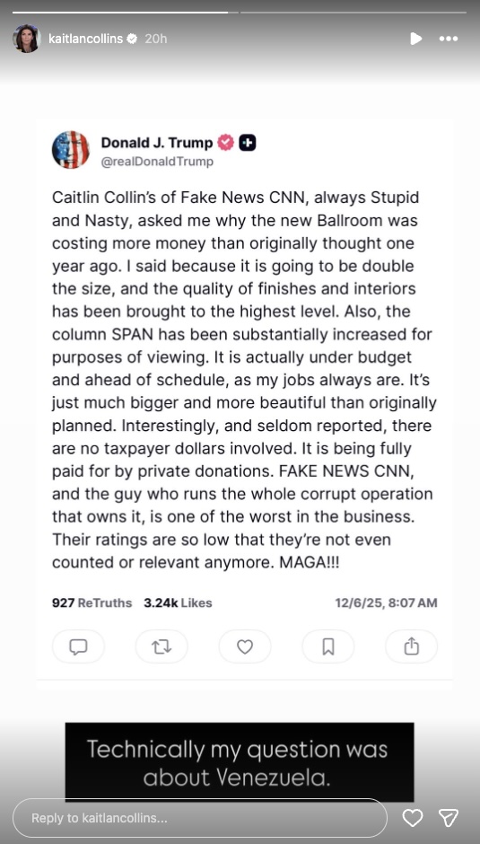 Kaitlan Collins Instagram Stories post