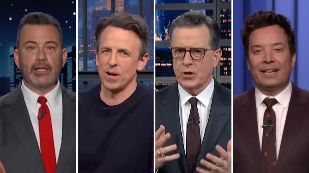 Jimmy Kimmel, Seth Meyers, Stephen Colbert, and Jimmy Fallon