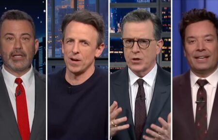 Jimmy Kimmel, Seth Meyers, Stephen Colbert, and Jimmy Fallon