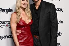 Ali Larter and Hayes MacArthur attend the PEOPLE And InStyle Drive-By F1 Party at the Lavo Restaurant at The Palazzo Las Vegas on November 21, 2025 in Las Vegas, Nevada.