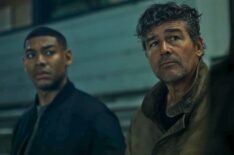 Aaron Pierre and Kyle Chandler in 'Lanterns'