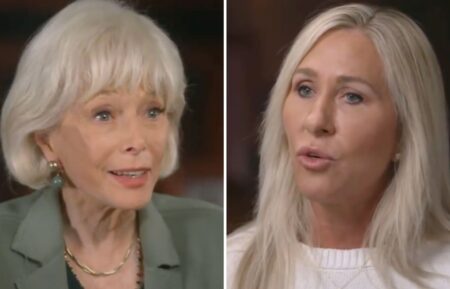 Lesley Stahl and Marjorie Taylor Greene