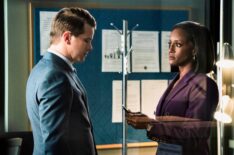 Jason Ritter as Julian and Skye P. Marshall as Olympia in 'Matlock' Season 2 Episode 9, 'Collateral'