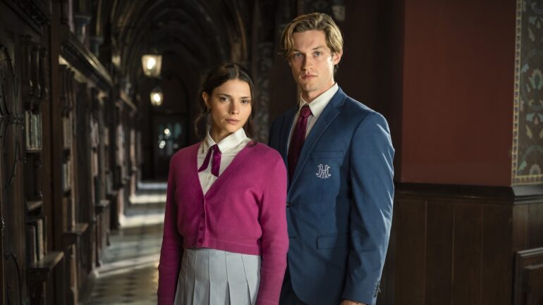 Damian Hardung and Harriet Herbig Matten in 'Maxton Hall' Season 3