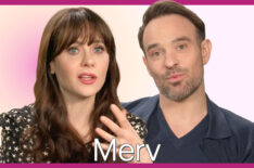 'Merv's Zooey Deschanel & Charlie Cox Talk 'Craziest' Day of Holiday Rom-Com Shoot