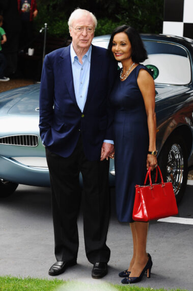 Michael Caine and Shakira Caine attend the pre-party before the UK Film Premiere of Cars 2 in Whitehall Gardens on July 17, 2011 in London, England.