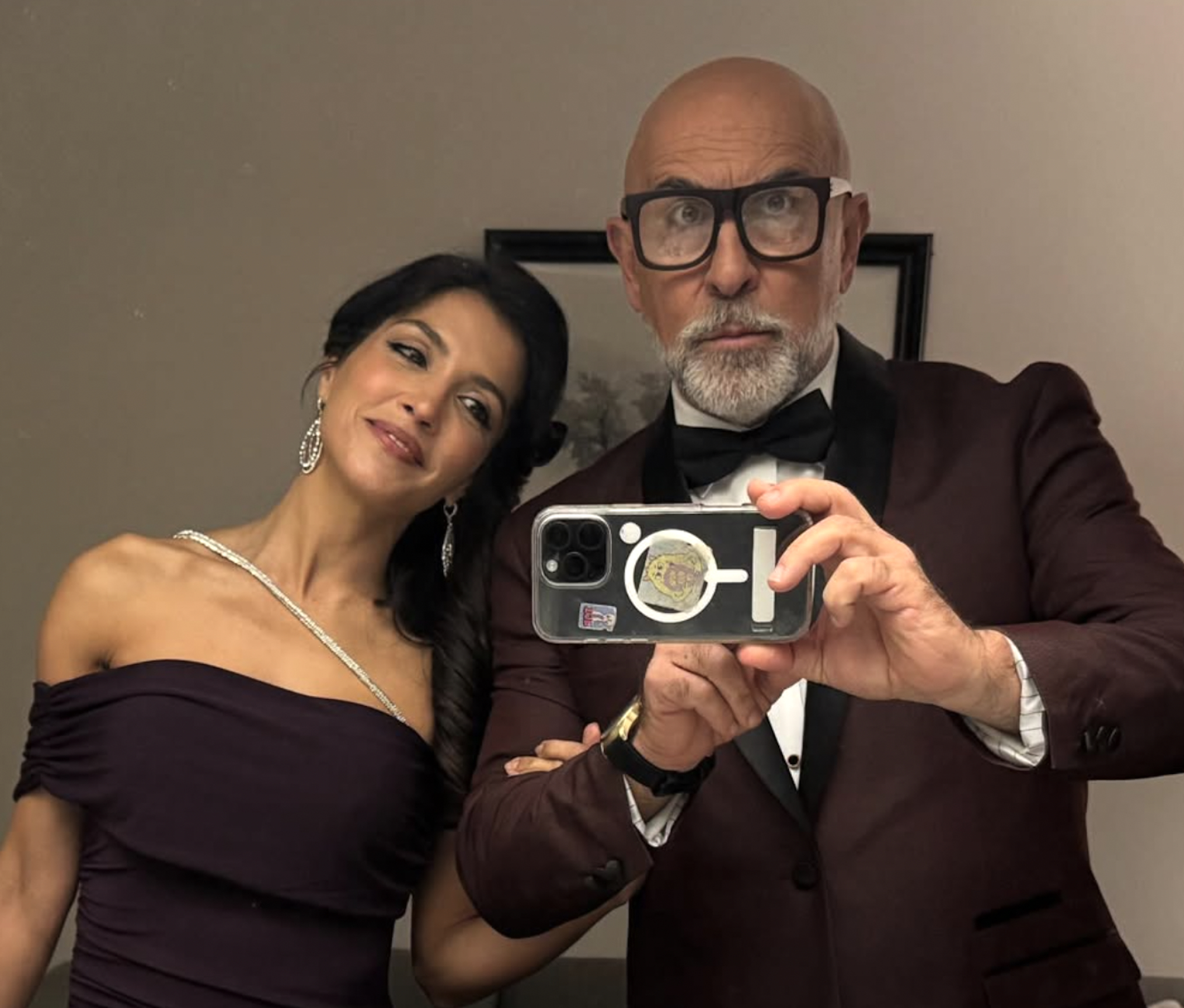 Nazneen Contractor and her husband Carlo Rota