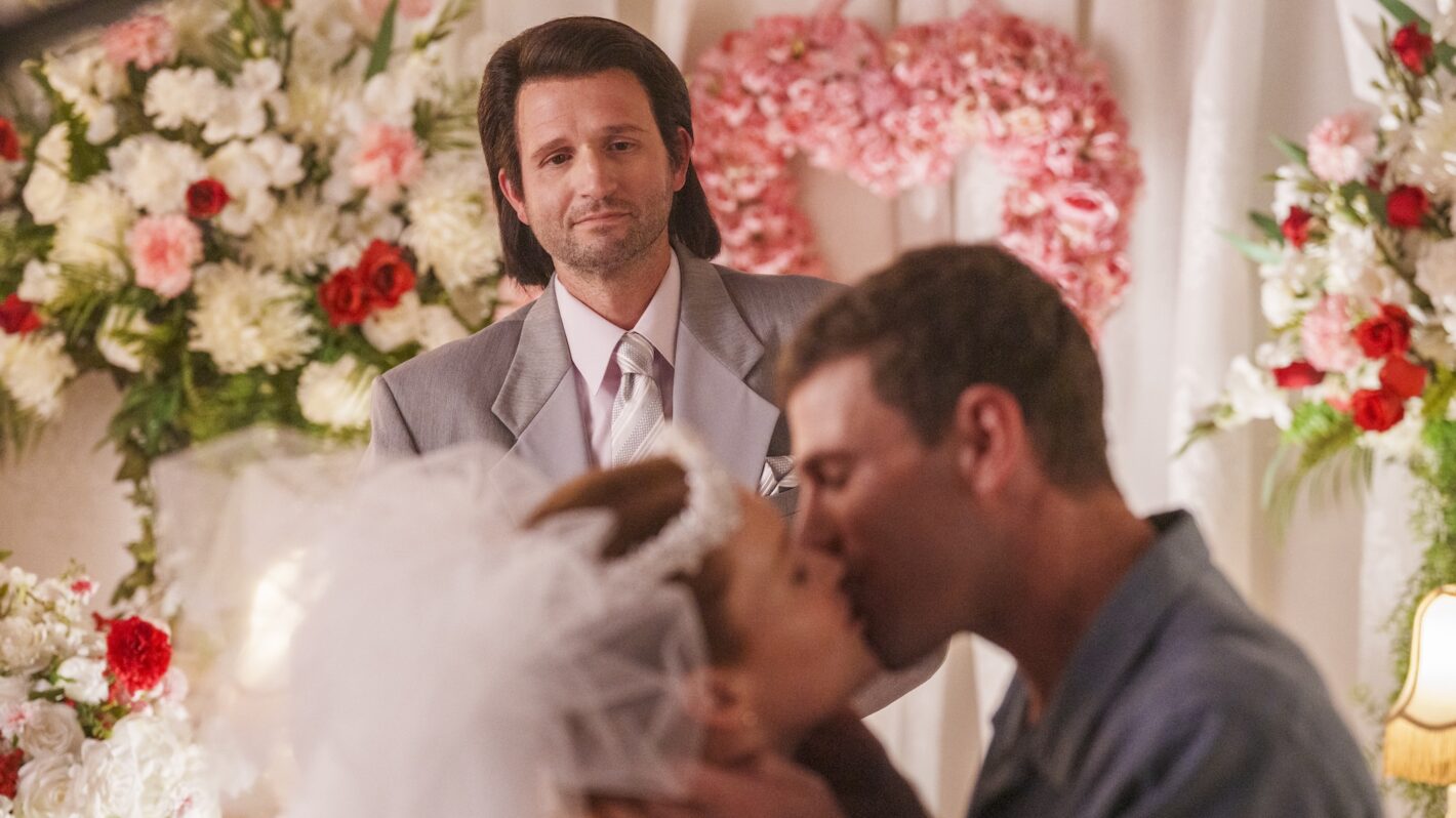 David J. North, Kathleen Kenny as Diane, and Austin Stowell as Gibbs — 'NCIS: Origins' Season 2 Episode 8 