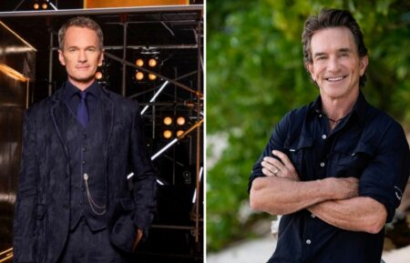 (left) Neil Patrick Harris on the game show 