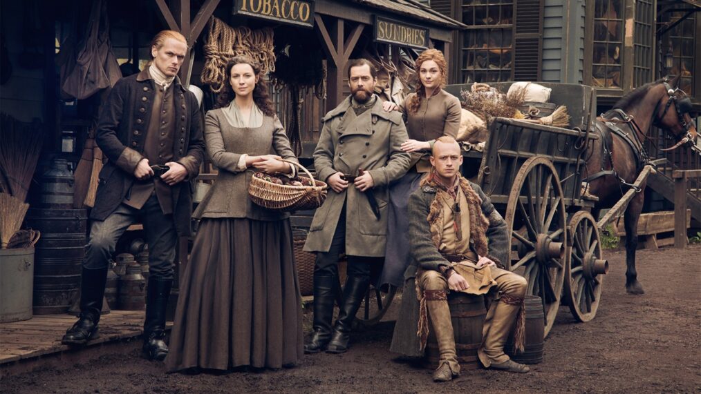 Sam Heughan, Caitriona Balfe, Richard Rankin, Sophie Skelton, and John Bell in 'Outlander' Season 6