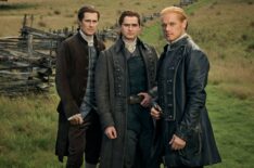 David Berry, Charles Vandervaart, and Sam Heughan in 'Outlander' Season 8