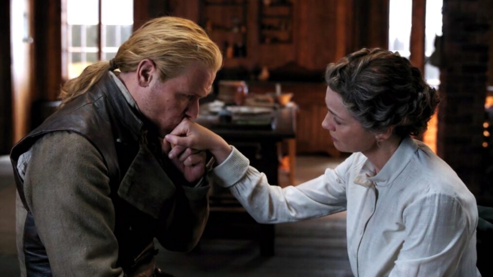 Sam Heughan and Caitriona Balfe in 'Outlander' Season 8