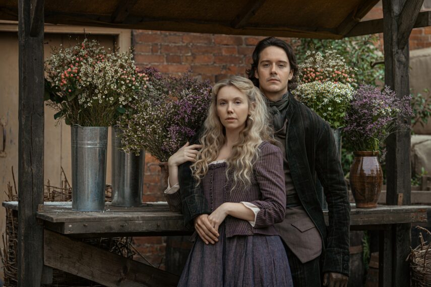 Lauren Lyle and Cesar Domboy in 'Outlander' Season 8