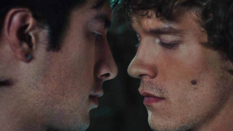 Hudson Williams and Connor Storrie in Quinn's Ember and Ice poster