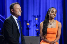 Rachel Lindsay and Chris Harrison from The Bachelorette