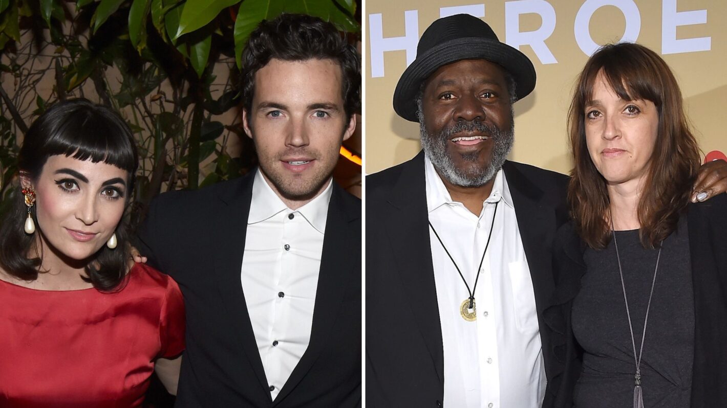Ian Harding and his wife, Sophie Hart; Frankie Faison and his wife Samantha attend the '2015 CNN Heroes: An All-Star Tribute' at American Museum of Natural History on November 17, 2015 in New York City.