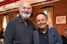 Rob Reiner (L) and Billy Crystal attend the 2019 Tribeca Film Festival Jury Lunch at Tribeca Grill Loft on April 25, 2019 in New York City
