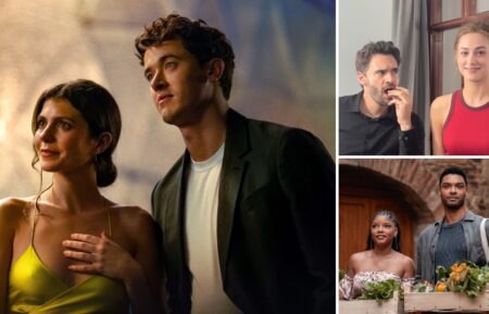 Emily Bader and Tom Blyth in 'People We Meet on Vacation,' Tom Bateman and Lili Reinhart; Halle Bailey and Rege-Jean Page in 'You, Me & Tuscany'