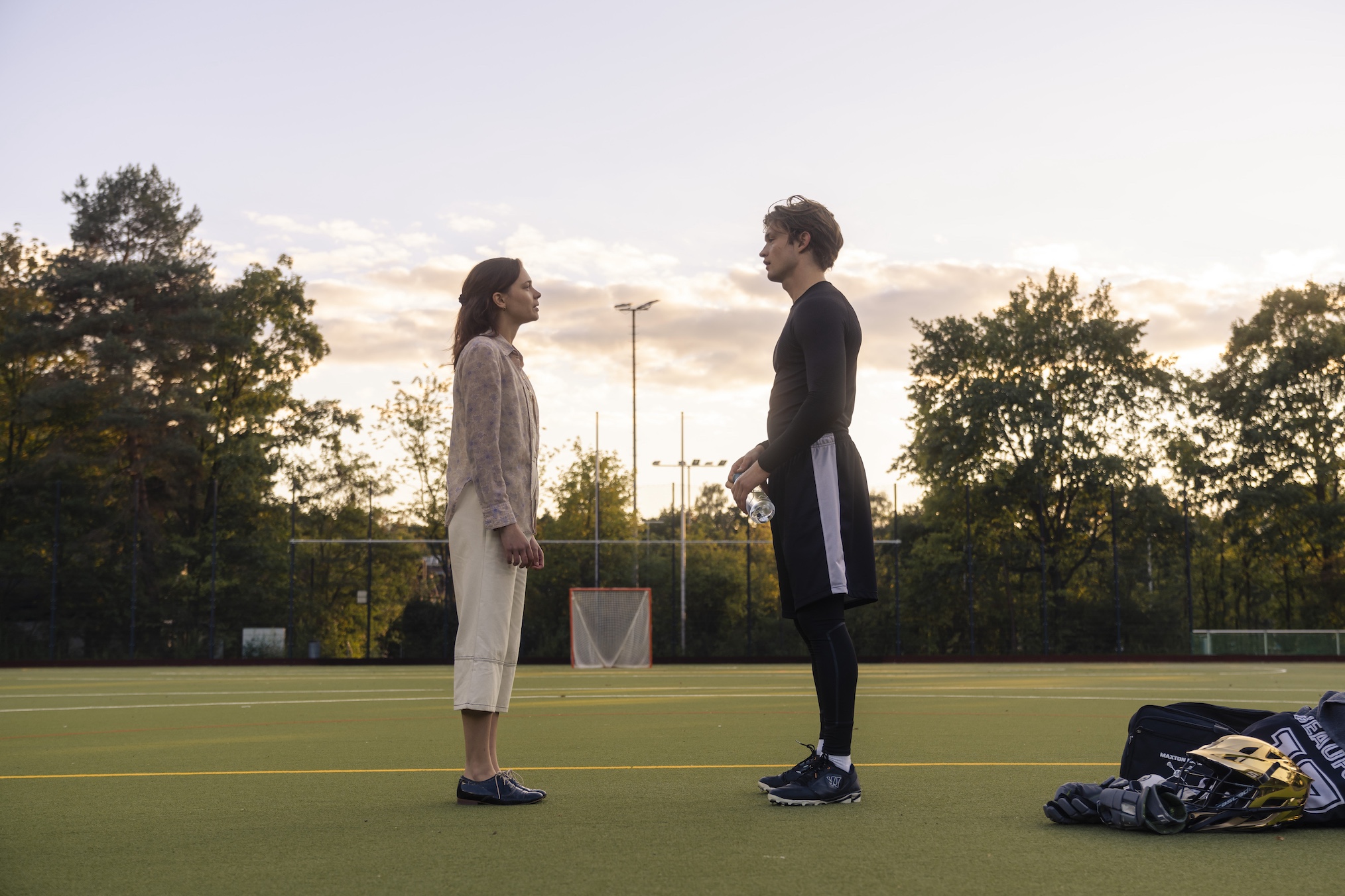 Ruby and James' on the lacrosse field in 'Maxton Hall' Season 1 Episode 2