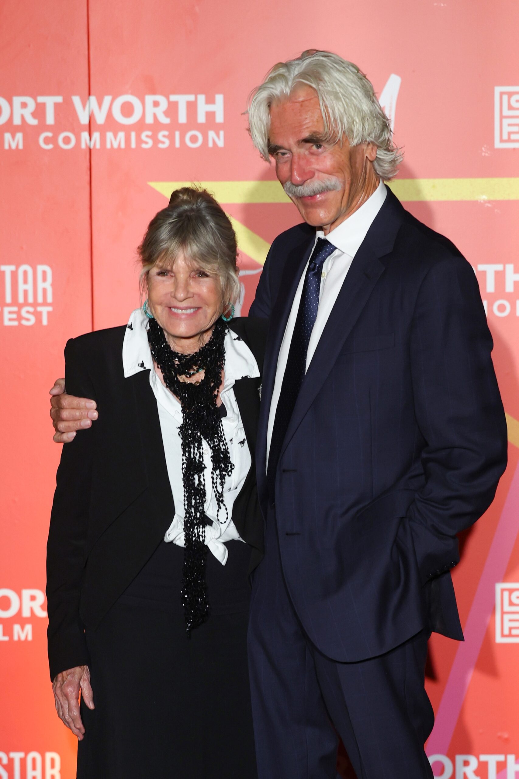 Katharine Ross and Sam Elliott attend the Lone Star Film Festival Gala honoring Sam Elliott with the Bill Paxton Achievement in Film Award, presented by Billy Bob Thornton, on November 07, 2025 in Fort Worth, Texas.