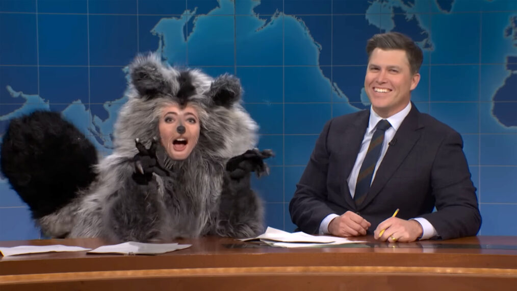‘SNL’ Weekend Update: Sarah Sherman’s Drunk Raccoon Wreaks Havoc, Riffs on Donald Trump Insult