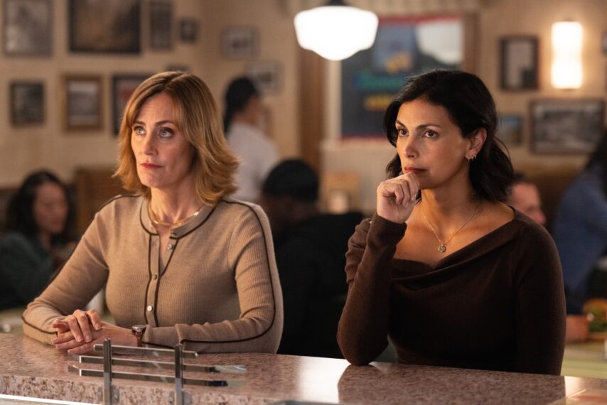 Diane Farr as Sharon and Morena Baccarin as Sheriff Mickey Fox — 'Sheriff Country' Season 1 Episode 8 "Death & Taxes"