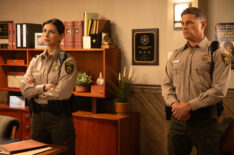 Morena Baccarin as Sheriff Mickey Fox and Matt Lauria as Boone
