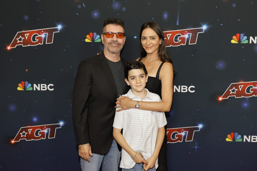Simon Cowell, Eric Philip Cowell, and Lauren Silverman attends the Red Carpet for "America's Got Talent" Season 18 Finale at Hotel Dena on September 27, 2023