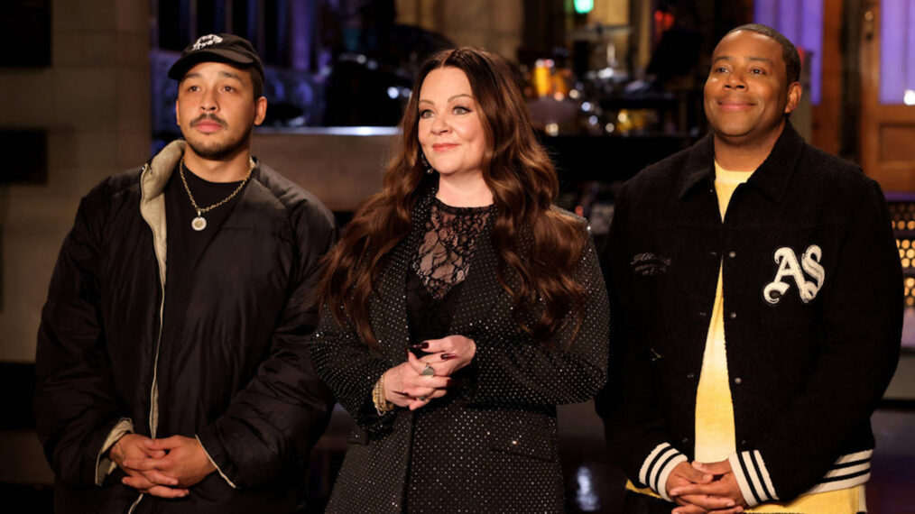 Melissa McCarthy, Dijonm and Kenan Thompson on 'SNL'